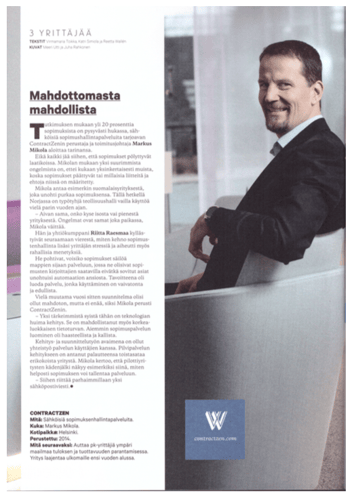 ContractZen Yrittäjä-lehdessä