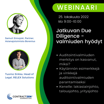 Webinaari: Jatkuva Due Diligence -valmius ja regulaatio